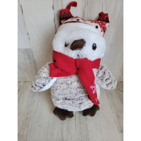 PetSmart white owl plush to toy dog winter Xmas scarf snowflake - Picture 1 of 10